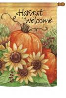 Pumpkin Sunflower Garden Flag