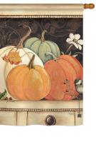 October Pumpkins House Flag