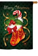 Xmas Stocking House Flag