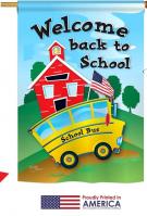 School Bus House Flag