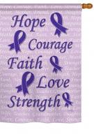 Hope, Faith, Courage (Purple) House Flag