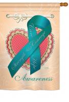 Ovarian Awaress House Flag