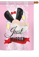 Just Married House Flag