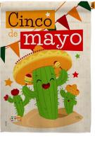 Cactus Fiesta Cinco de Mayo House Flag