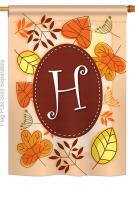 Autumn H Monogram House Flag