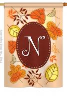 Autumn N Monogram House Flag