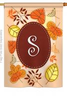 Autumn S Monogram House Flag