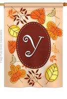 Autumn Y Monogram House Flag