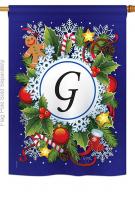 Winter G Monogram House Flag