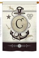 Nautical C Monogram House Flag