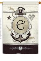 Nautical E Monogram House Flag