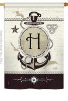 Nautical H Monogram House Flag