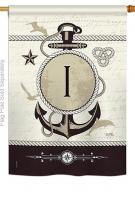 Nautical I Monogram House Flag