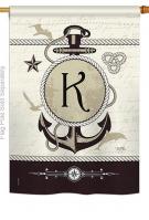 Nautical K Monogram House Flag