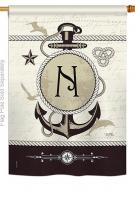Nautical N Monogram House Flag