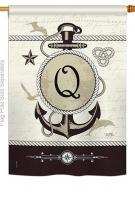 Nautical Q Monogram House Flag