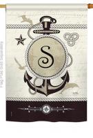 Nautical S Monogram House Flag