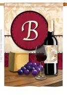 Wine B Monogram House Flag