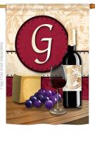 Wine G Monogram House Flag