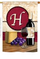 Wine H Monogram House Flag