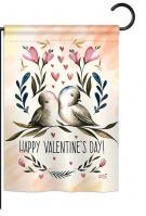 Love Birds Valentines Garden Flag