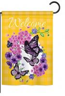 Welcome Butterflies Bouquet Garden Flag