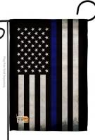 USA Thin Blue Line Decorative Garden Flag