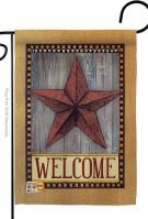 Welcome Country Barn Star Garden Flag