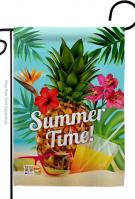 Summer Beach Time Garden Flag