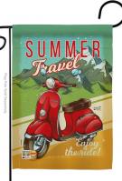 Summer Scooter Travel Garden Flag