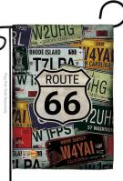 Route 66 Plates Garden Flag