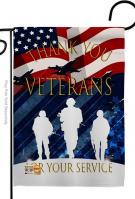 Thank You Veterans Decorative Garden Flag