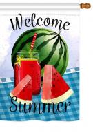 Watermelon Summer House Flag