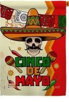 Calavera Cinco de Mayo House Flag