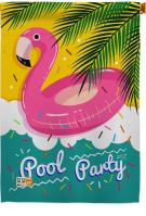 Summer Pool Party House Flag