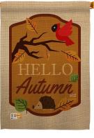 Hello Autumn House Flag