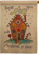 Sugar & Spice Christmas House Flag