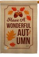 Wonderful Autumn Double Burlap House Flag