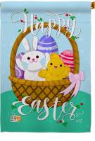 Happy Easter Basket Decorative House Flag