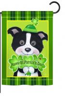 St. Pat\'s Puppy Garden Flag