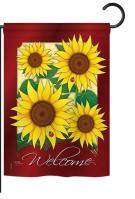 Welcome Sunflowers Garden Flag