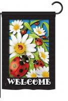 Ladybug Heaven Garden Flag