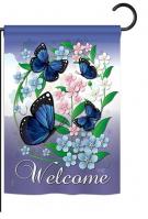 Blue Butterflies Garden Flag