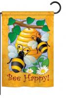 Bee Happy Garden Flag