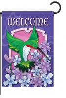 Welcome Hummingbird Garden Flag