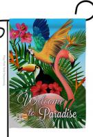 Tropical Bird Paradise Garden Flag