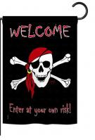 Enter at your own risk Garden Flag