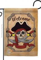 Ahoy Pirates Garden Flag