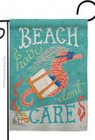 Seahorse Beach Hair Garden Flag