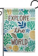 Explore The World Garden Flag